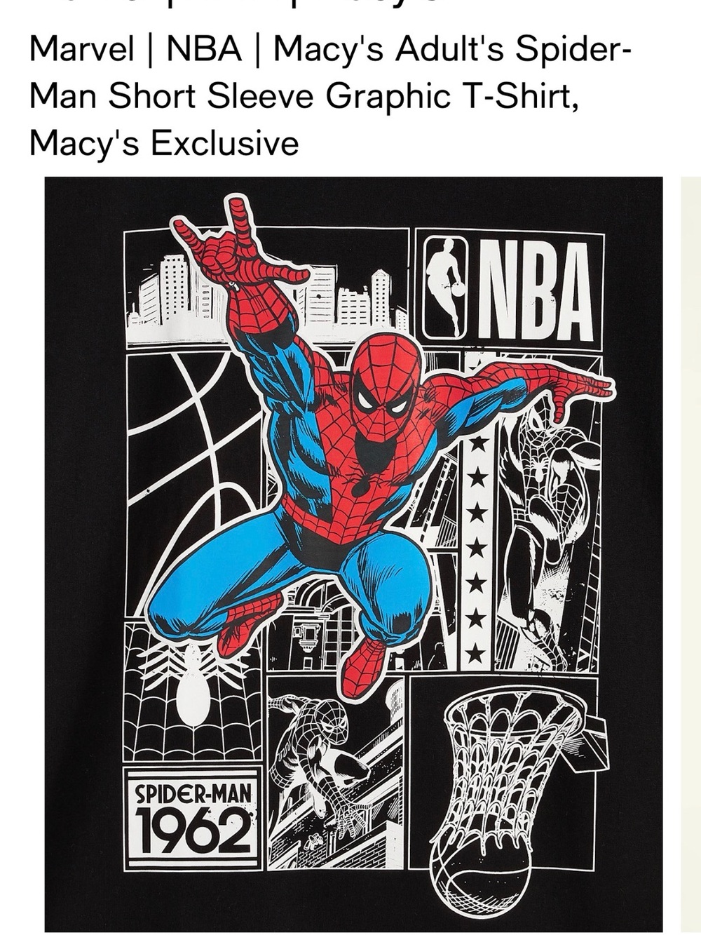 Marvel Kids Spider-Man Pajama Top - Black, Red & Blue